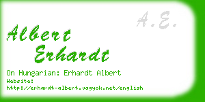 albert erhardt business card